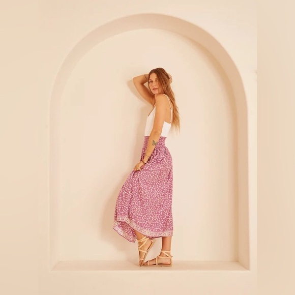 ‼️RARE‼️🎸Natalie Martin🎸🔥NWT🔥 Bella Skirt Floral Print in Lavender— Size O/S - Picture 1 of 10